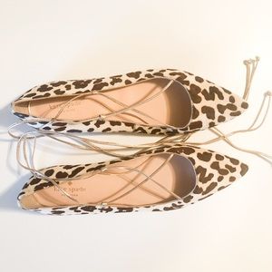 Never worn Kate Spade animal print flats